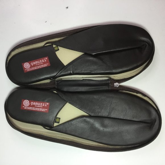 Gamuzzi Piel Mexican Leather Slippers Brown Size 8 NWP - Picture 1 of 5